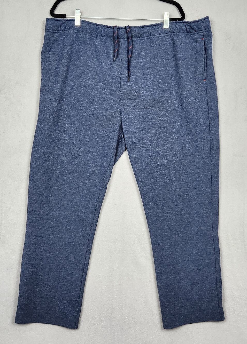 ORVIS Sleep Pants Mens 42X27 Blue Fleece Elastic Waist Pull On Lightweight